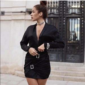 NWT ZARA JEWEL TRIM BLAZER DRESS